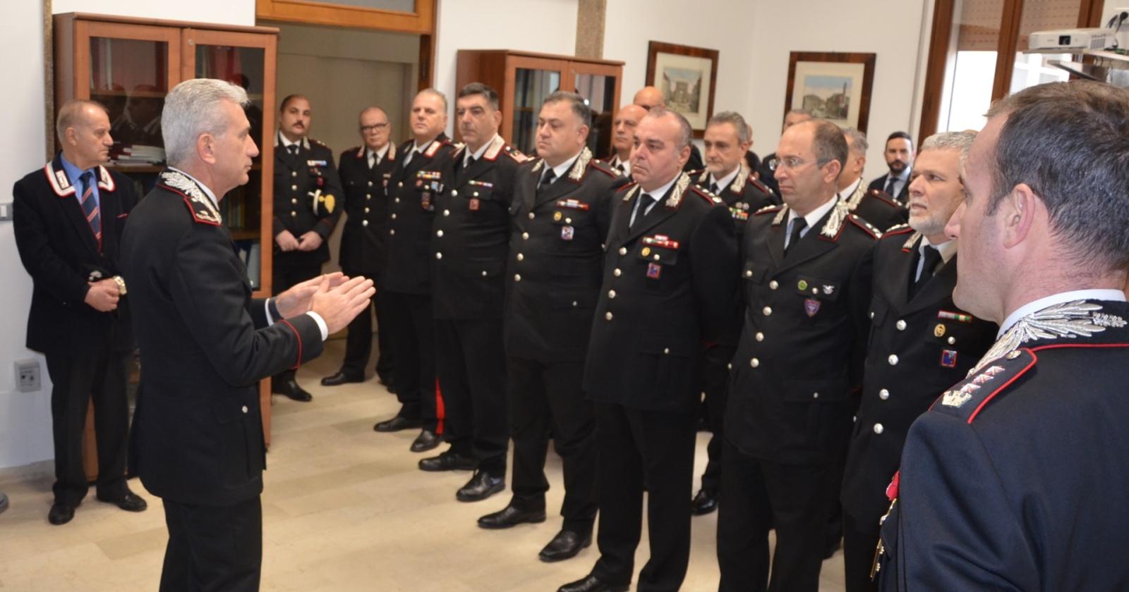 Il Generale De Liso al Comando Provinciale Carabinieri di Rovigo