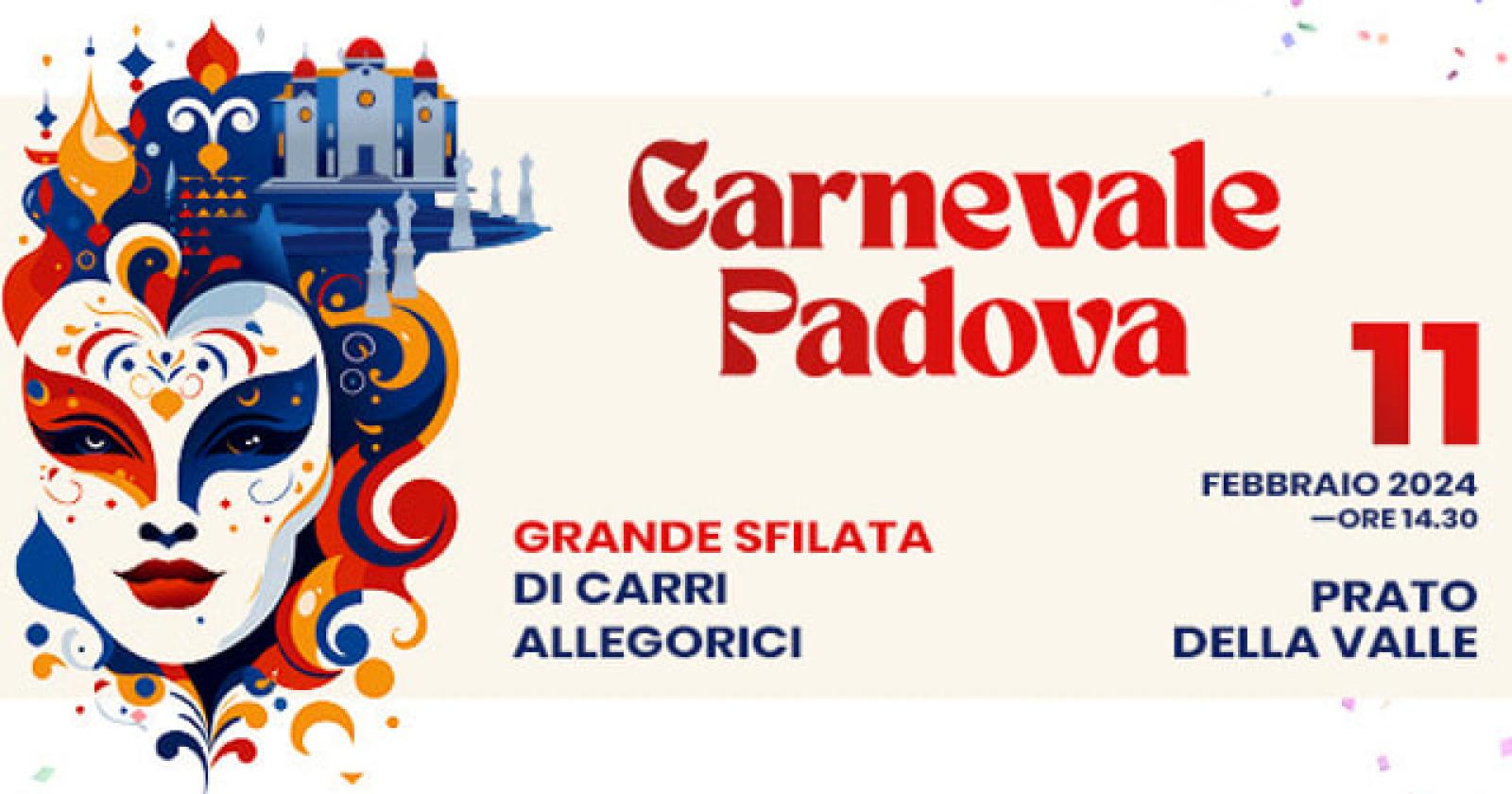 Il Carnevale 2024 a Padova, la festa in Prato della Valle