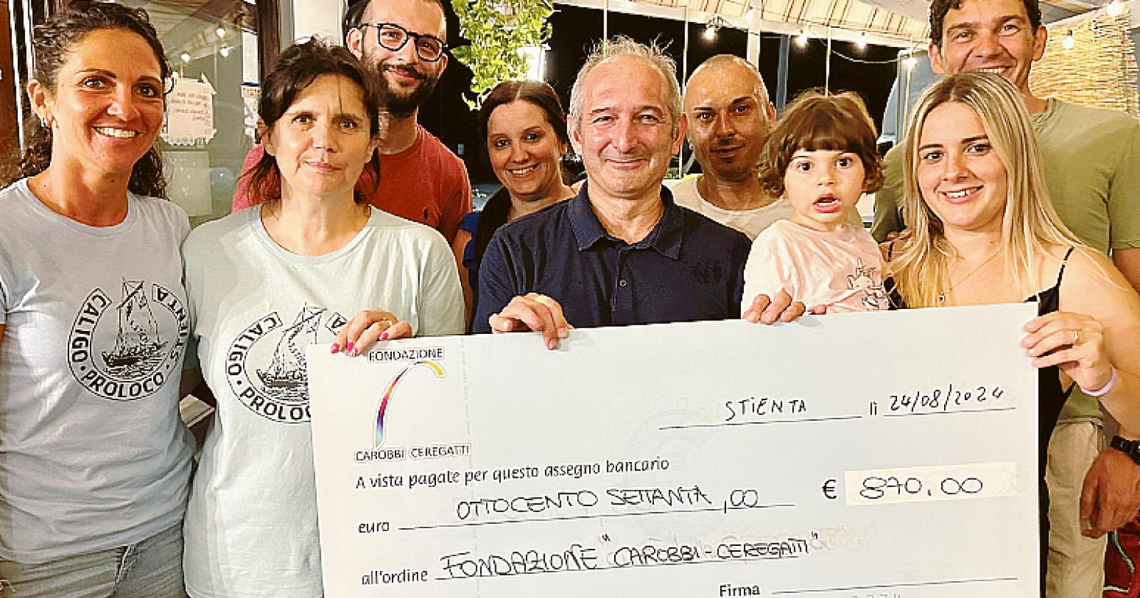 Oltre 800 euro per la piccola Sofia
