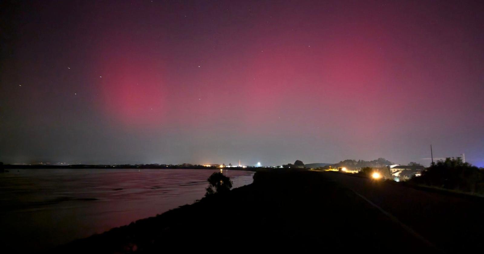 L'aurora boreale è arrivata in Polesine