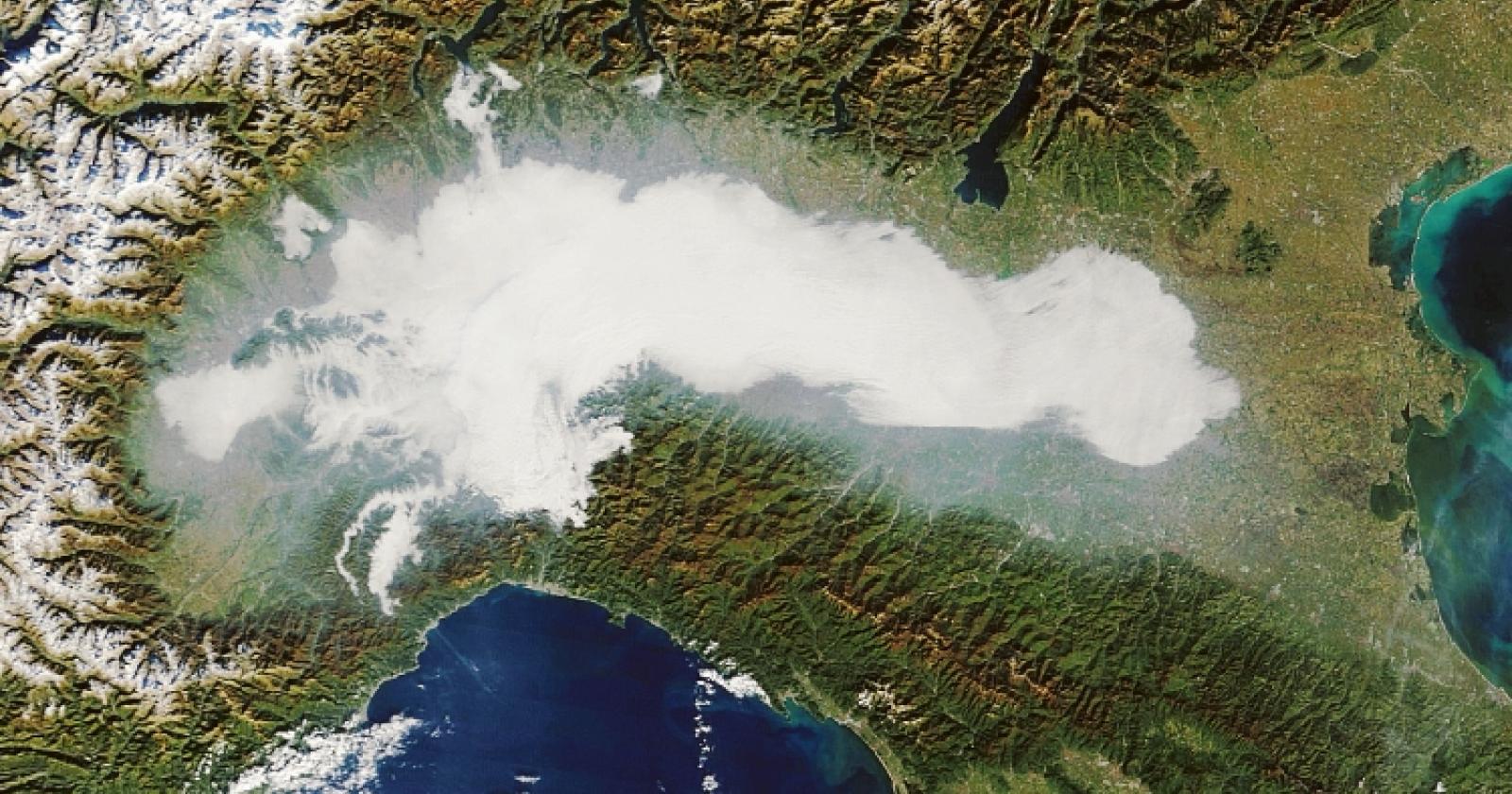 La nostra nebbia si vede dallo spazio!