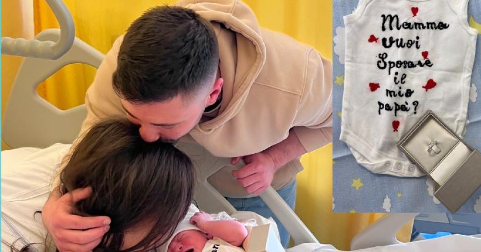 La proposta di matrimonio... arriva dal bebé
