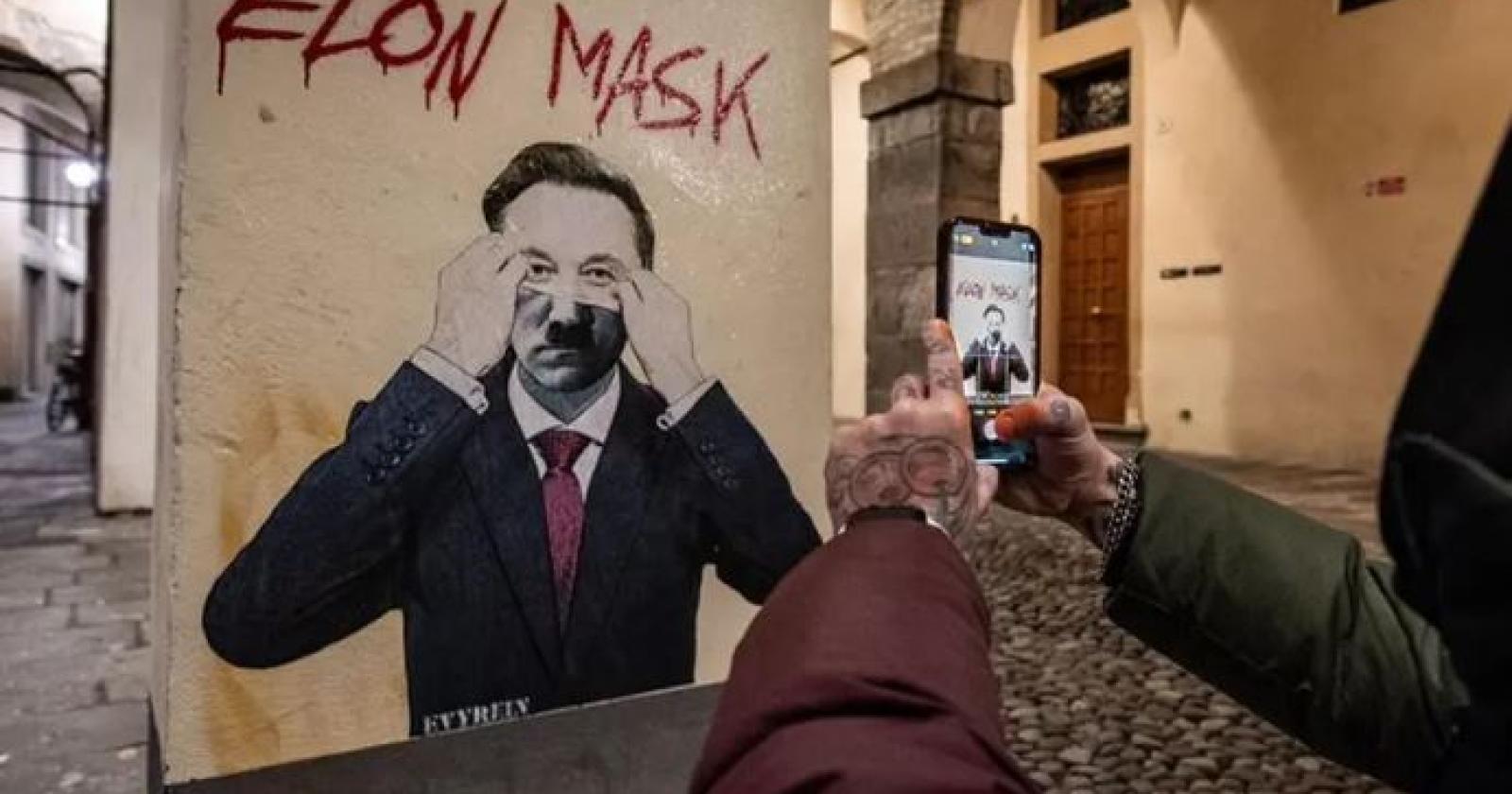 Evyrein e il suo "Elon Mask": Arte di Strada e Provocazione a Padova