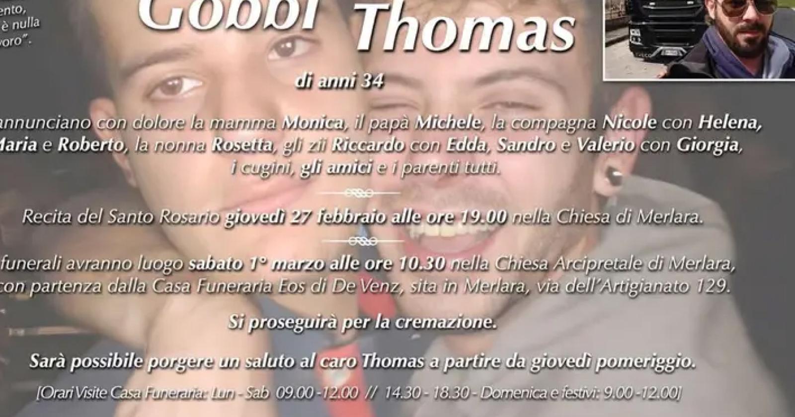 Tragedia a Merlara: la comunità si stringe attorno alla famiglia Gobbi