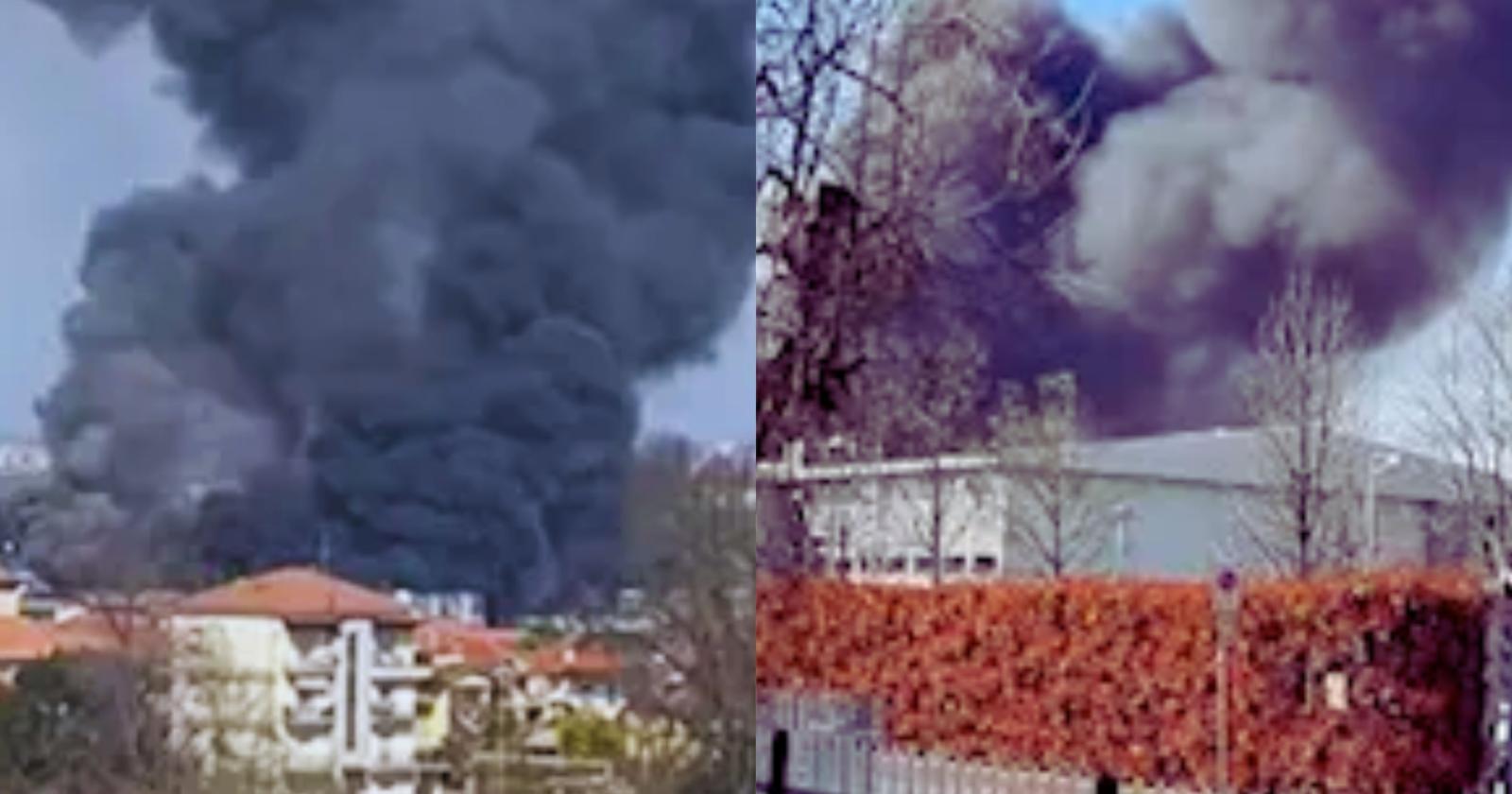 Paura e fiamme alle porte di Milano: incendio in corso