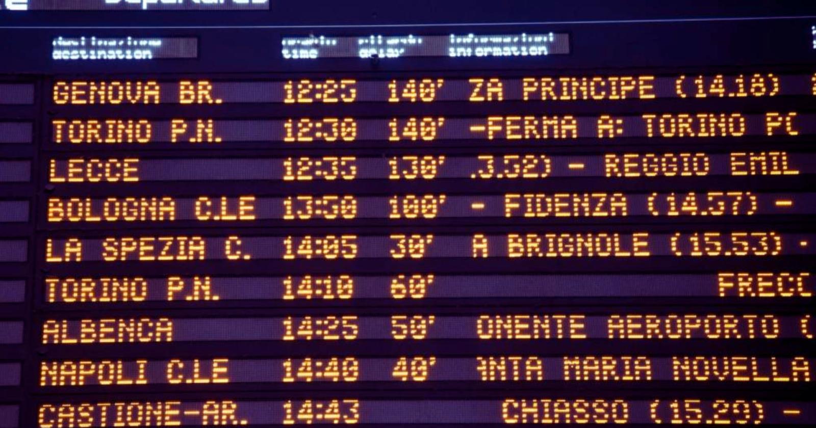 Settimana di disagi sui treni 