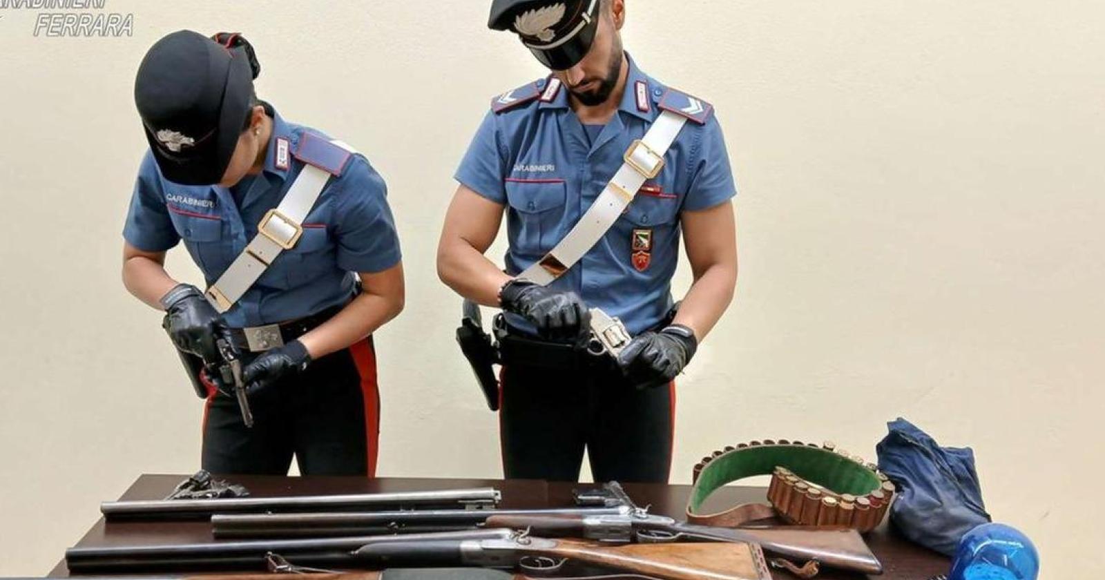 Minacce e arsenale illegale: l'incredibile scoperta a Portomaggiore