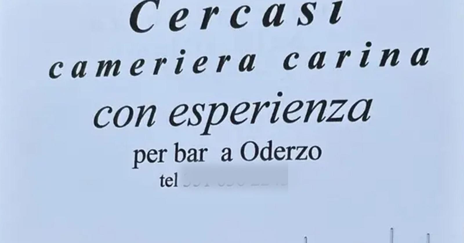 Annuncio di lavoro a Oderzo: quando la bellezza diventa requisito professionale