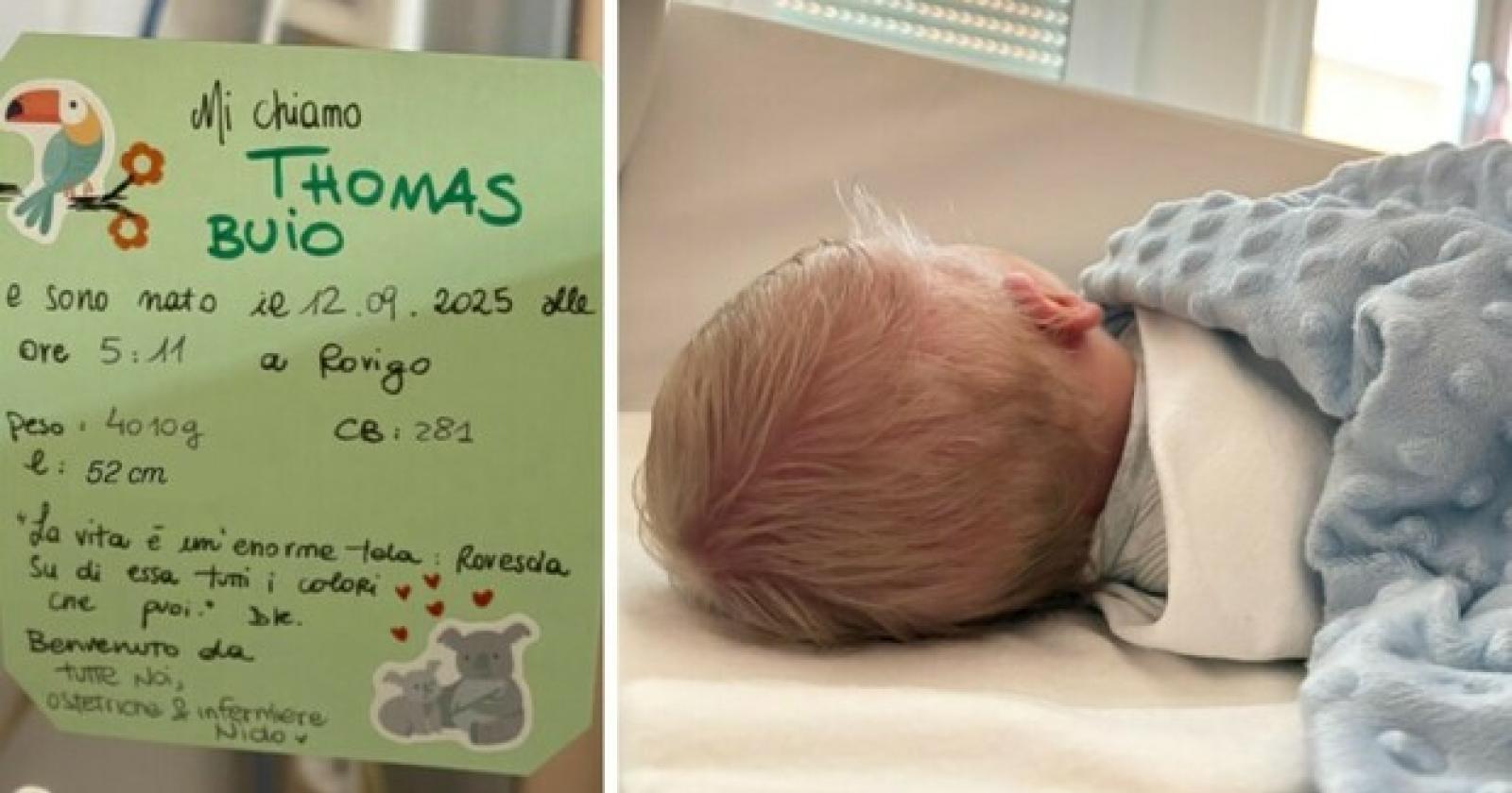 A Rovigo nasce Thomas Buio, il nome che trasforma il dolore in luce