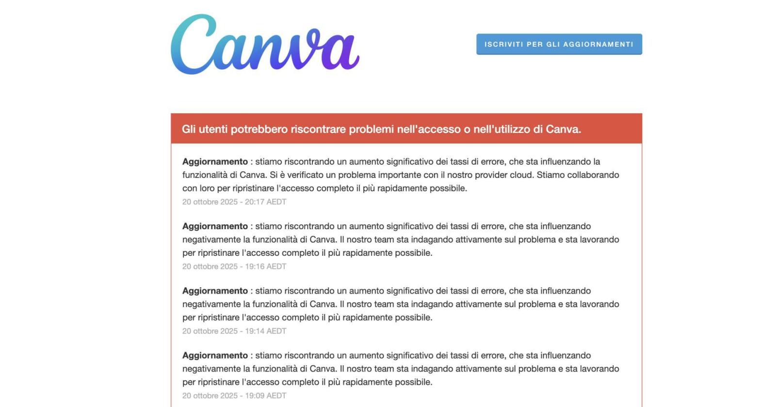 Grave interruzione nei servizi di Amazon AWS: colpiti Canva, Roblox, Fortnite e altri