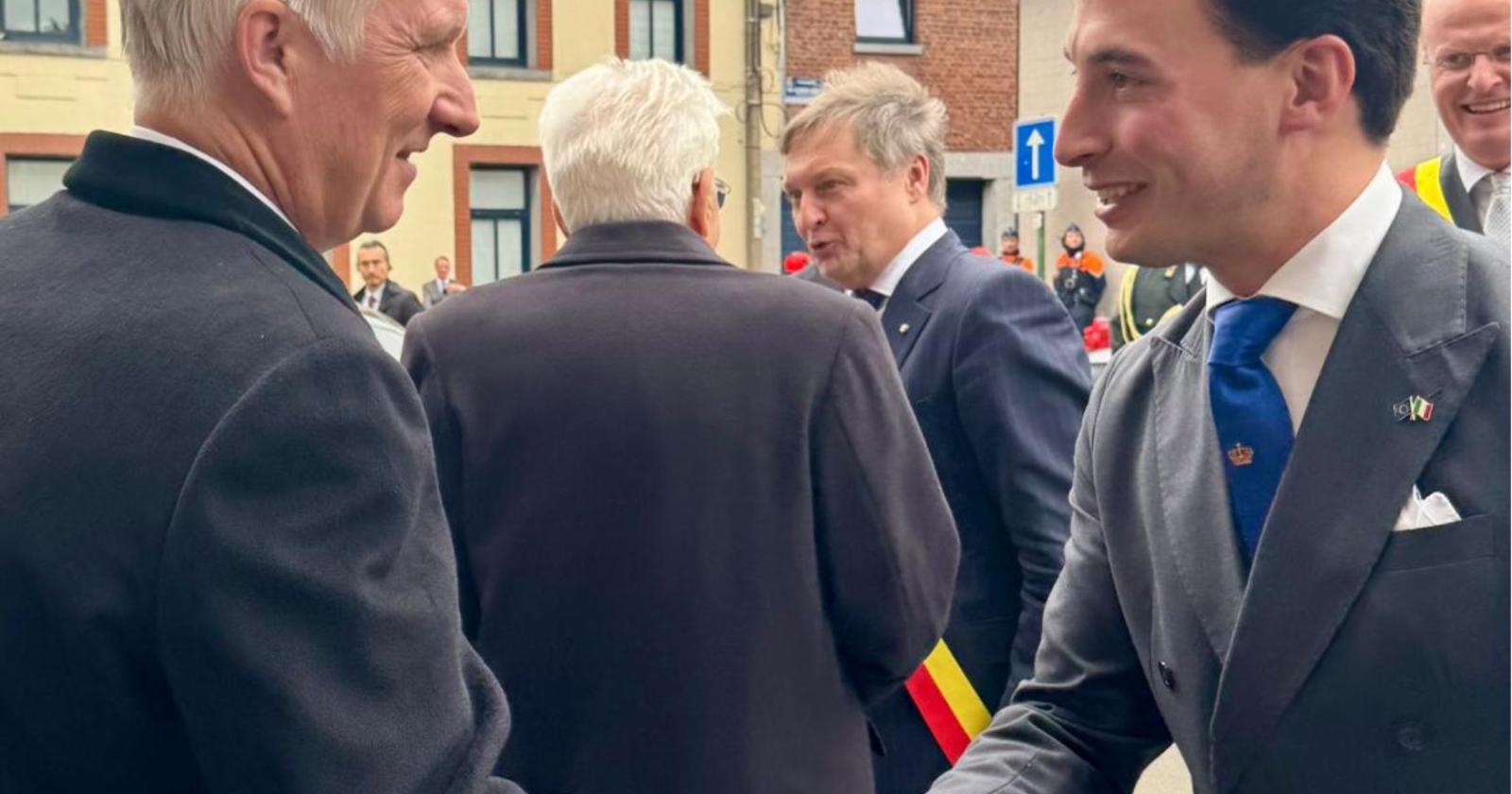Alessio Trentin al fianco del presidente Mattarella e dei sovrani