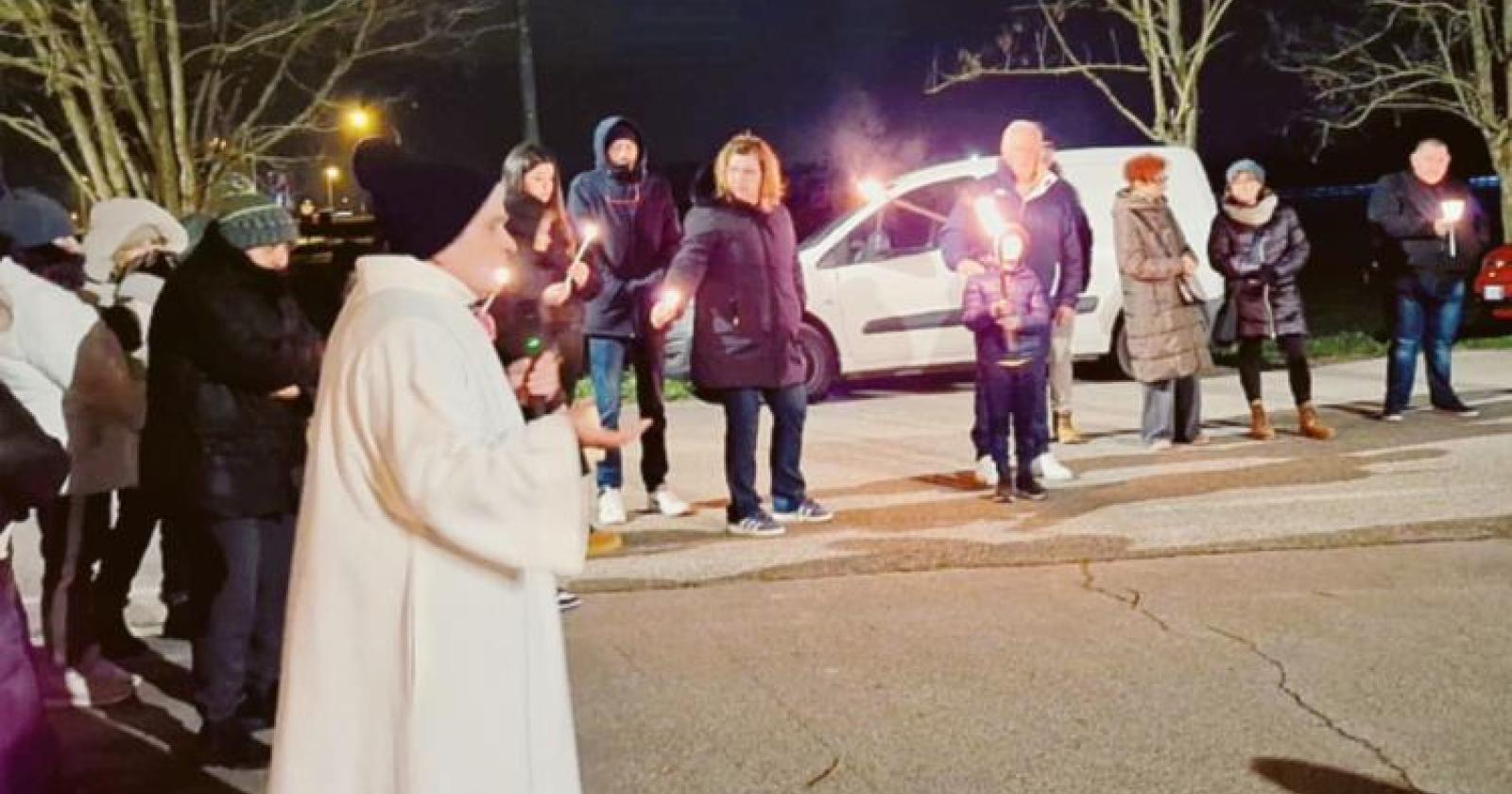Corteo per la pace a Gognano