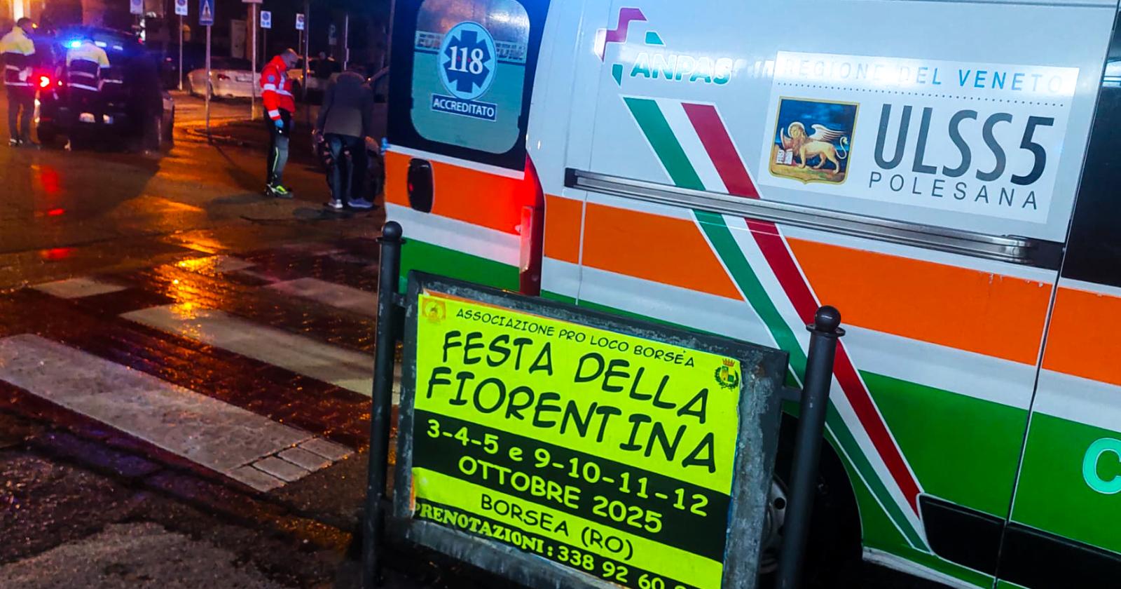 Investita sulle strisce, strada chiusa