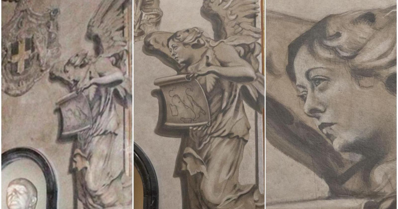 Via il volto di Meloni dall&rsquo;angelo