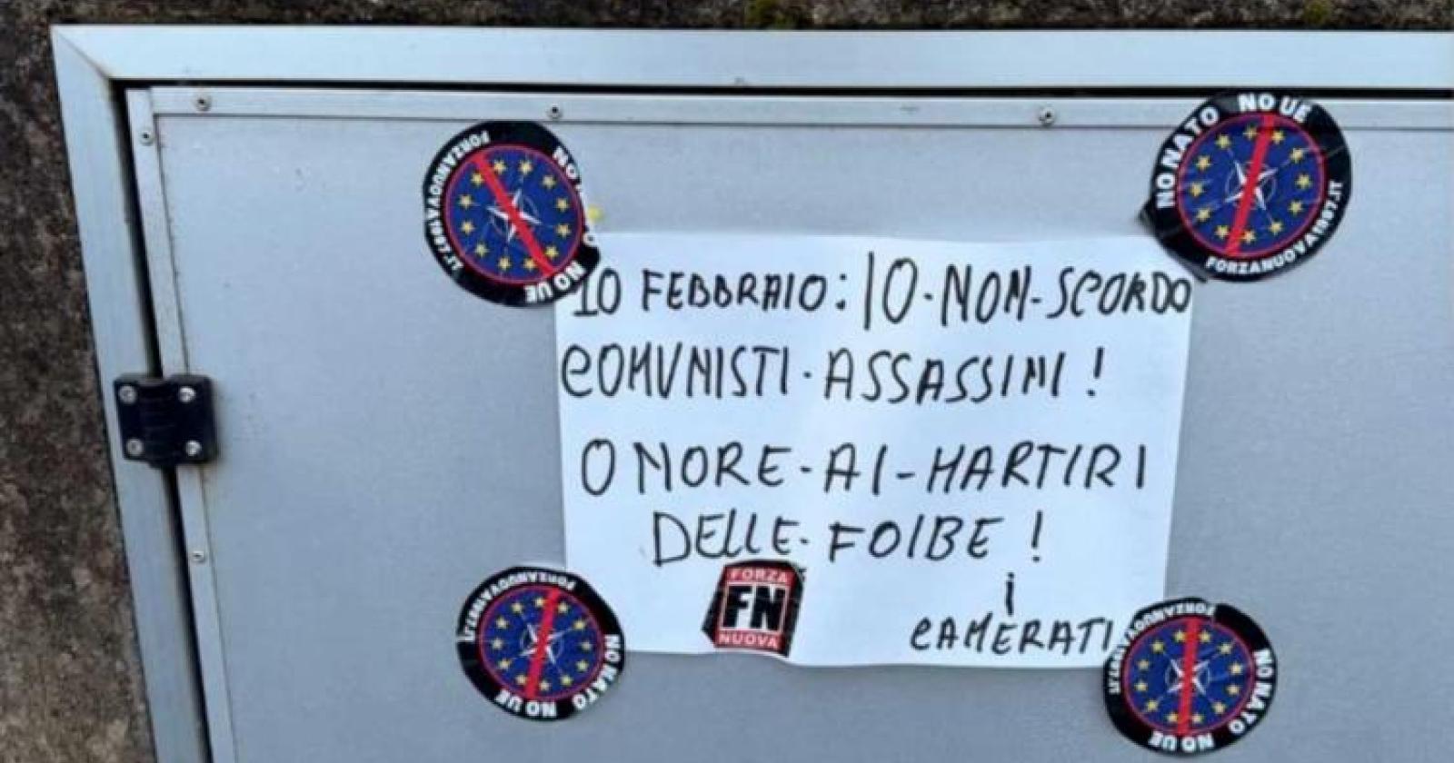 Da Forza Nuova attacco alla Cgil nel Giorno del ricordo