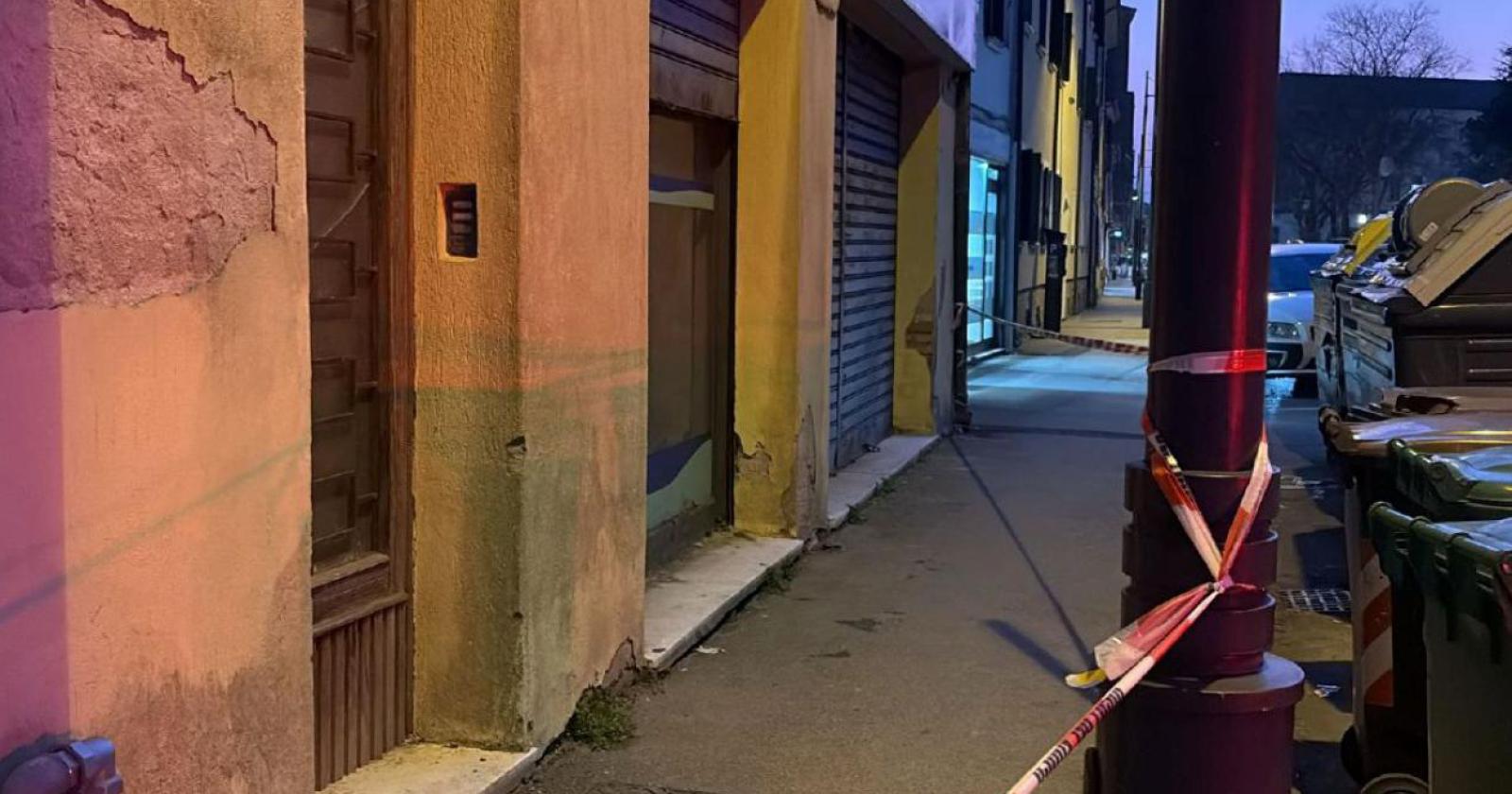 Segnalato pericolo di caduta calcinacci