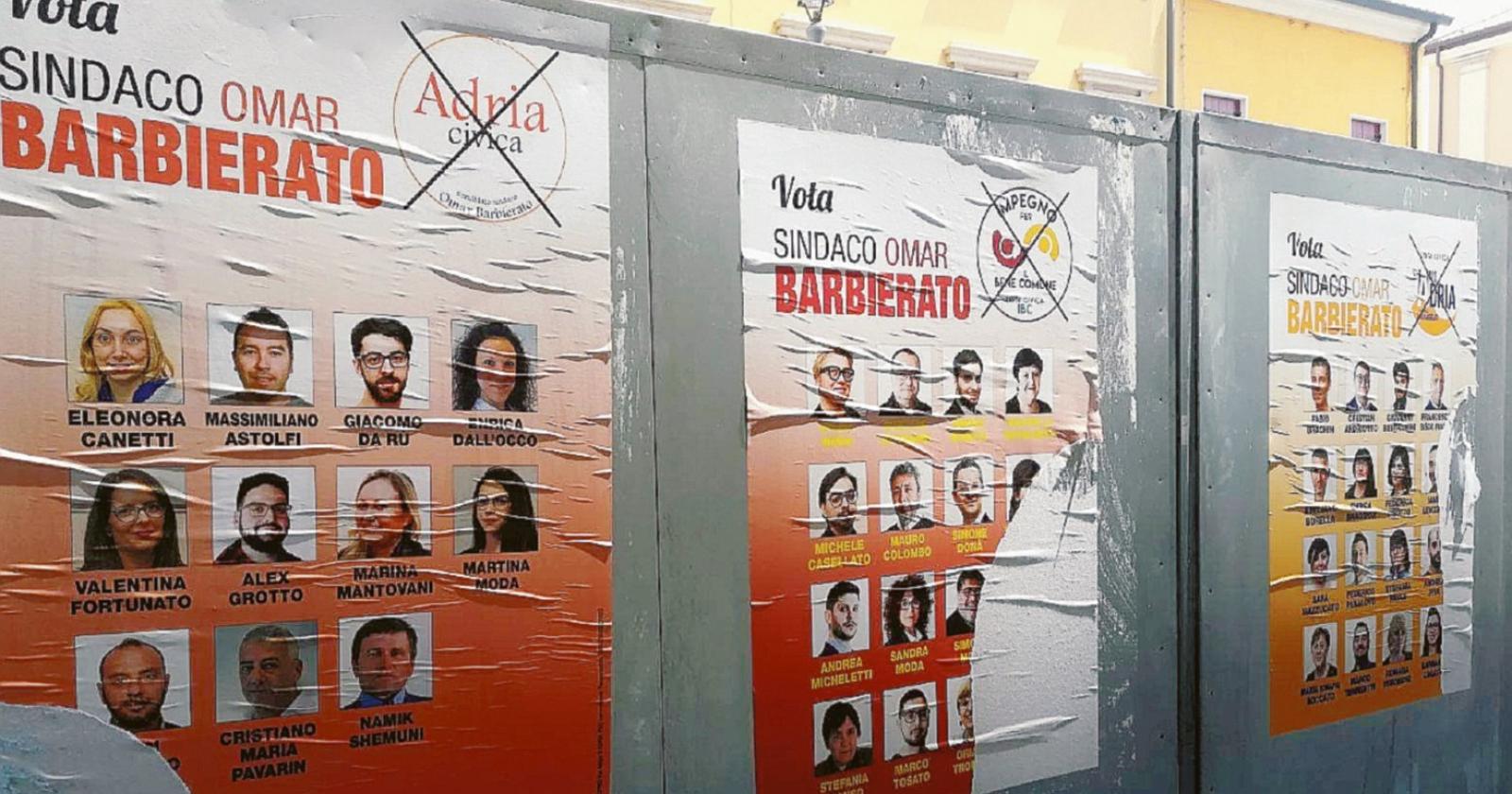 Strappati i manifesti elettorali