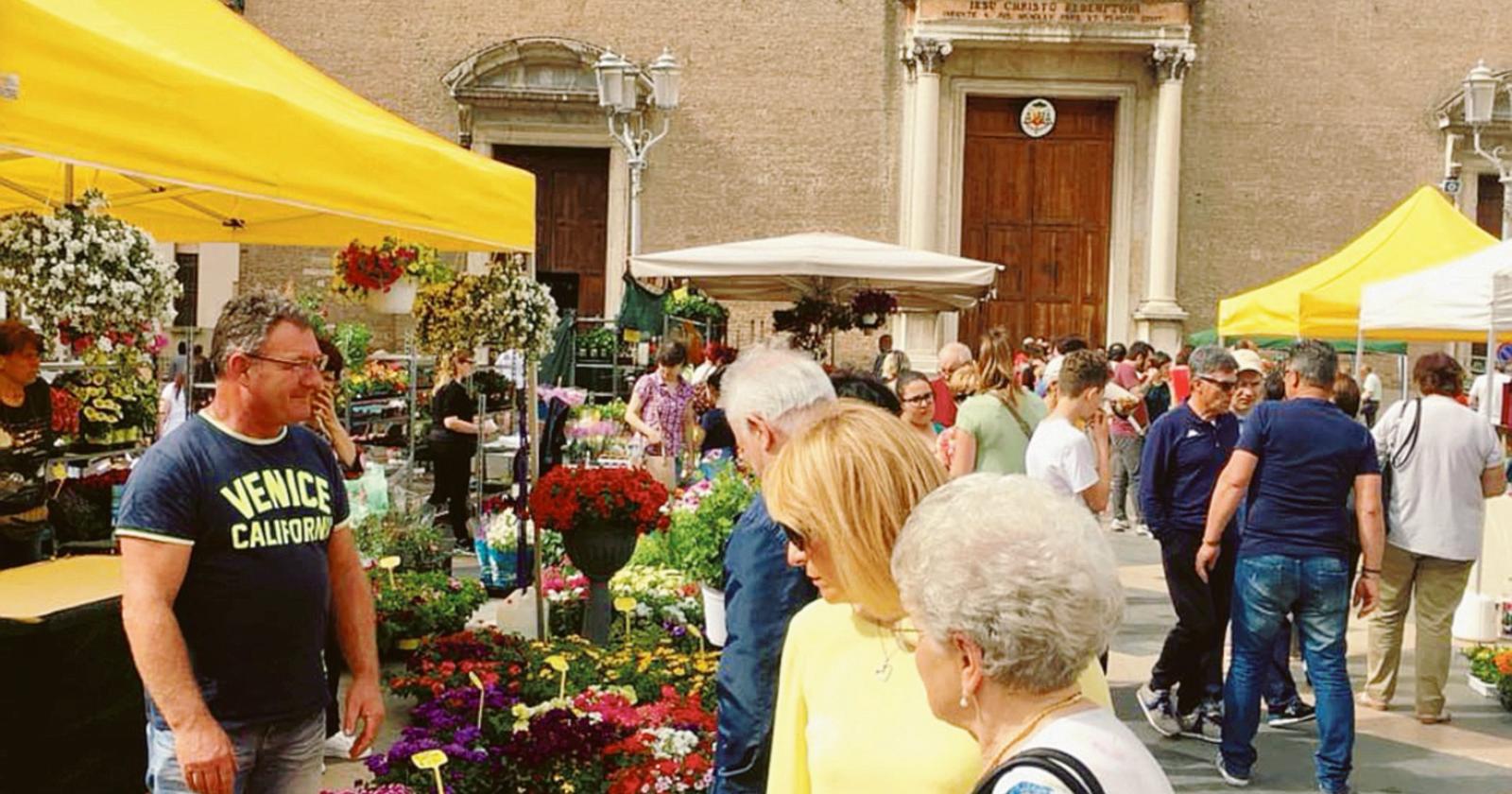 I fiori “spuntano” nelle piazze