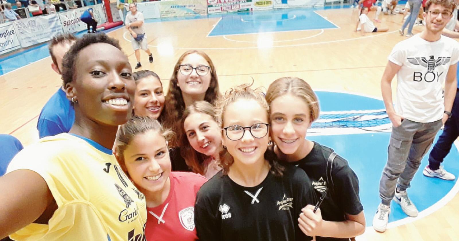 Il selfie con le campionesse