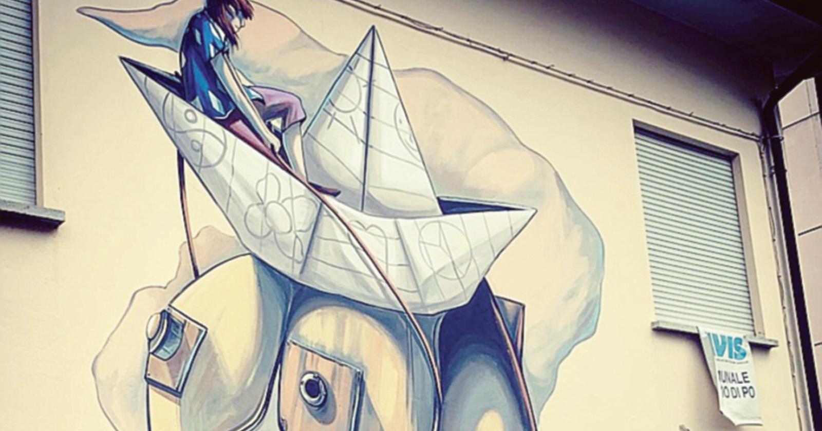 Un murales in difesa delle balene