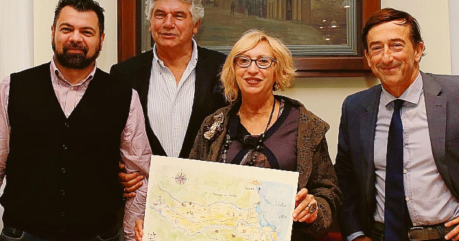 La cartina del Polesine con i colori di Cristini