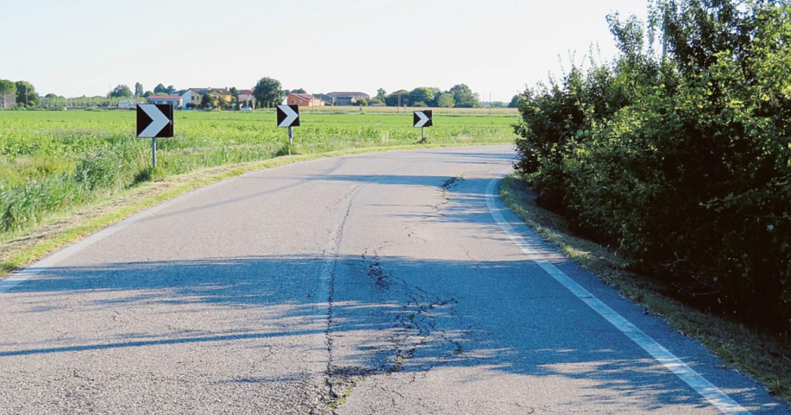 Traversagno, tratto pericoloso a Bellombra