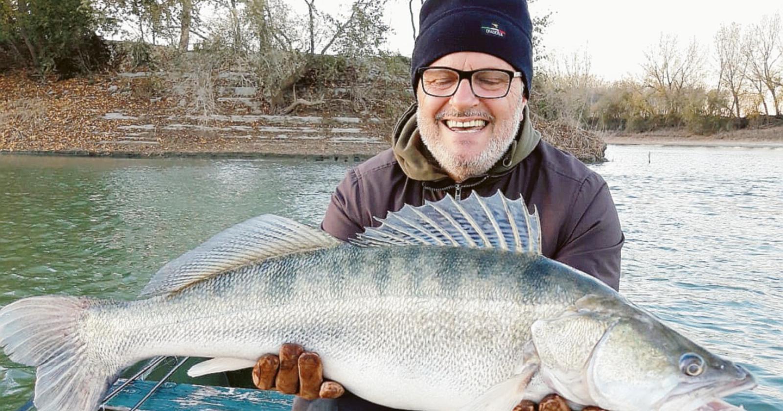 Lucioperca da record pescato nel Po