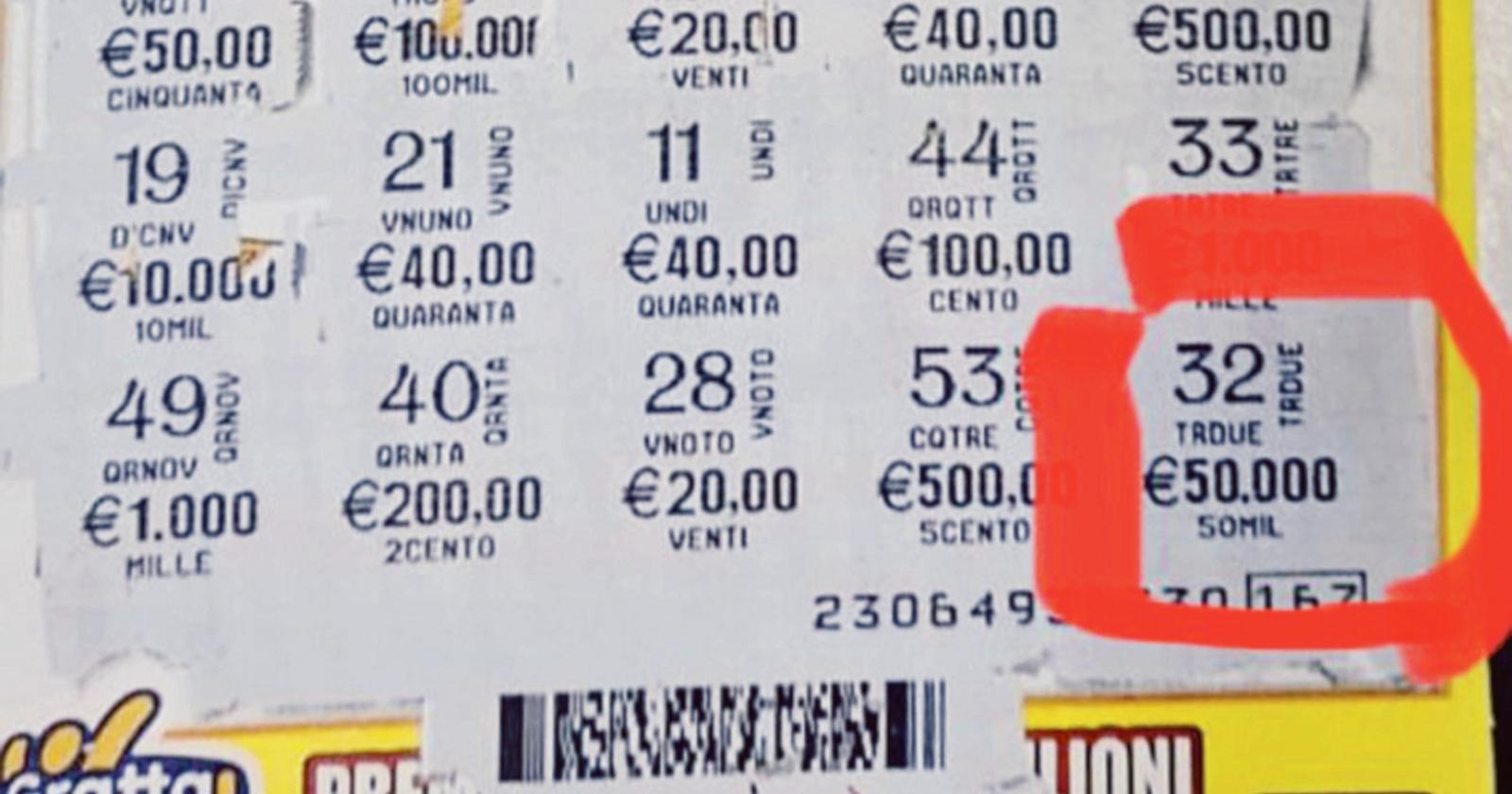 Gratta e vince ben 50mila euro 