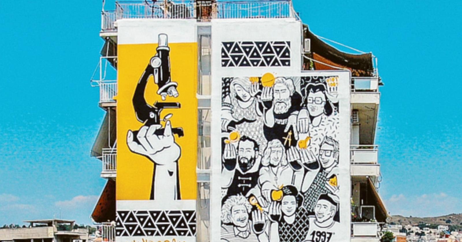 Un murale con gli avatar per colorare il multipiano