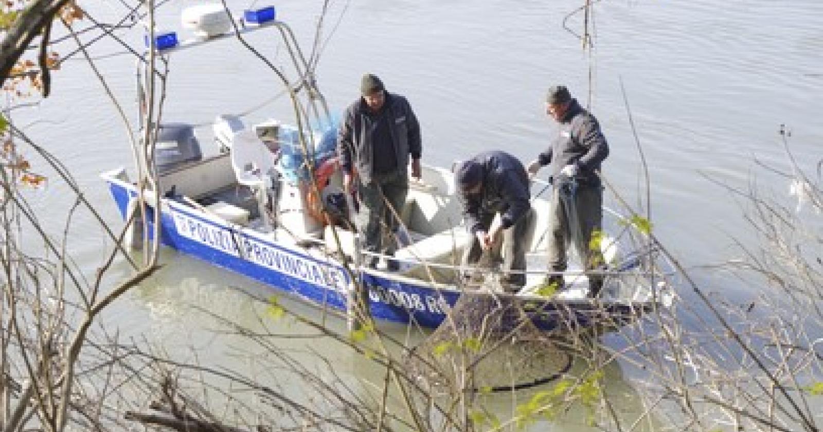 Pescano con reti vietate sul Po, 4mila euro di multa
