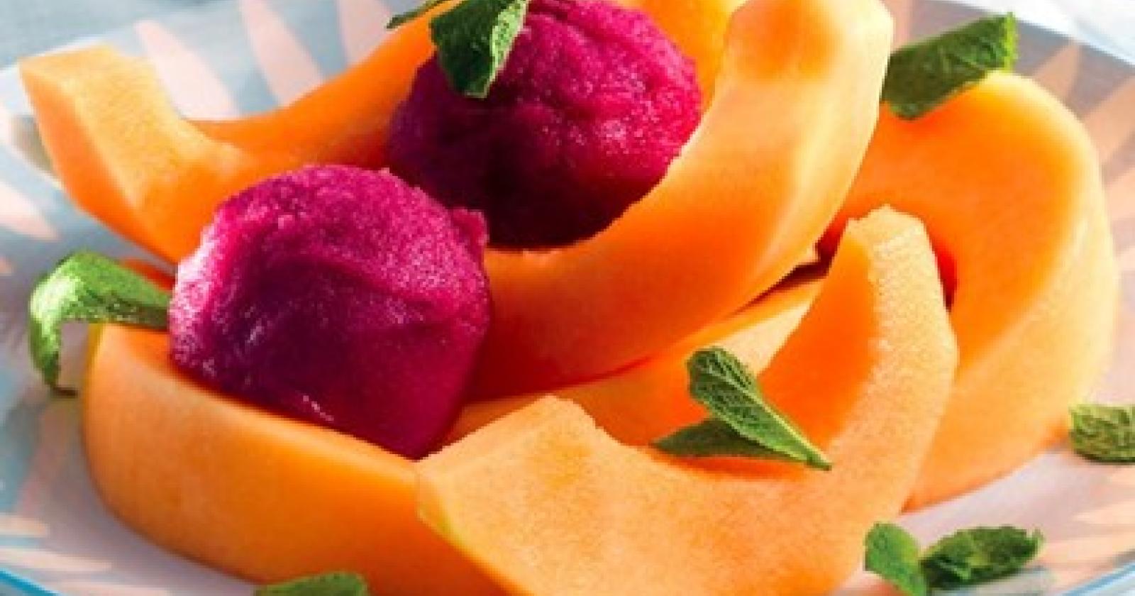 Sorbetto di Lambrusco con Melone