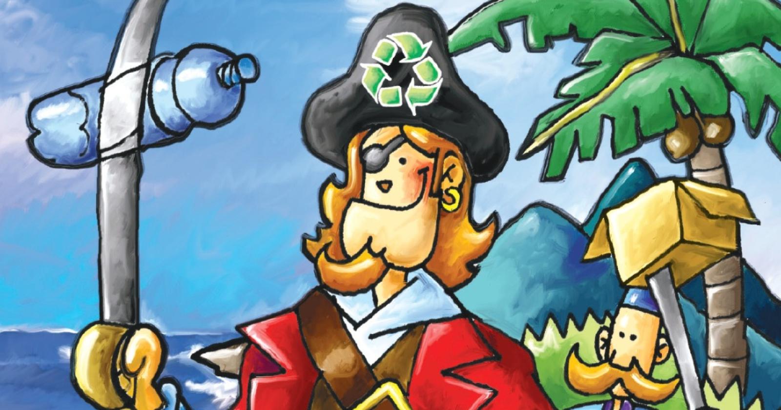 Un pirata a scuola amante dell'ambiente 