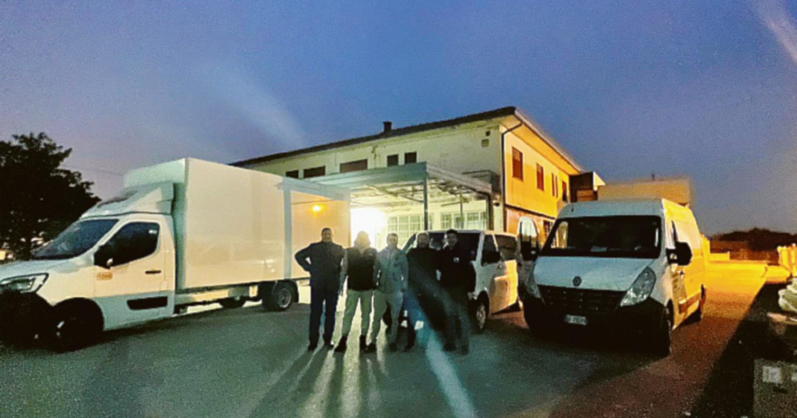 Tre camion verso Varsavia