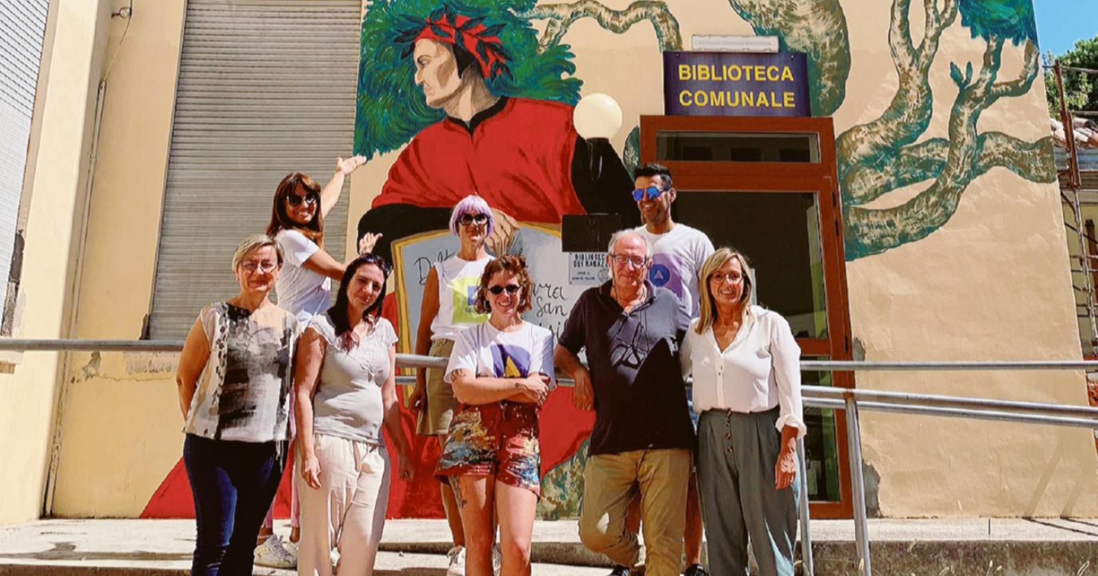 Un murale di oltre 15 metri