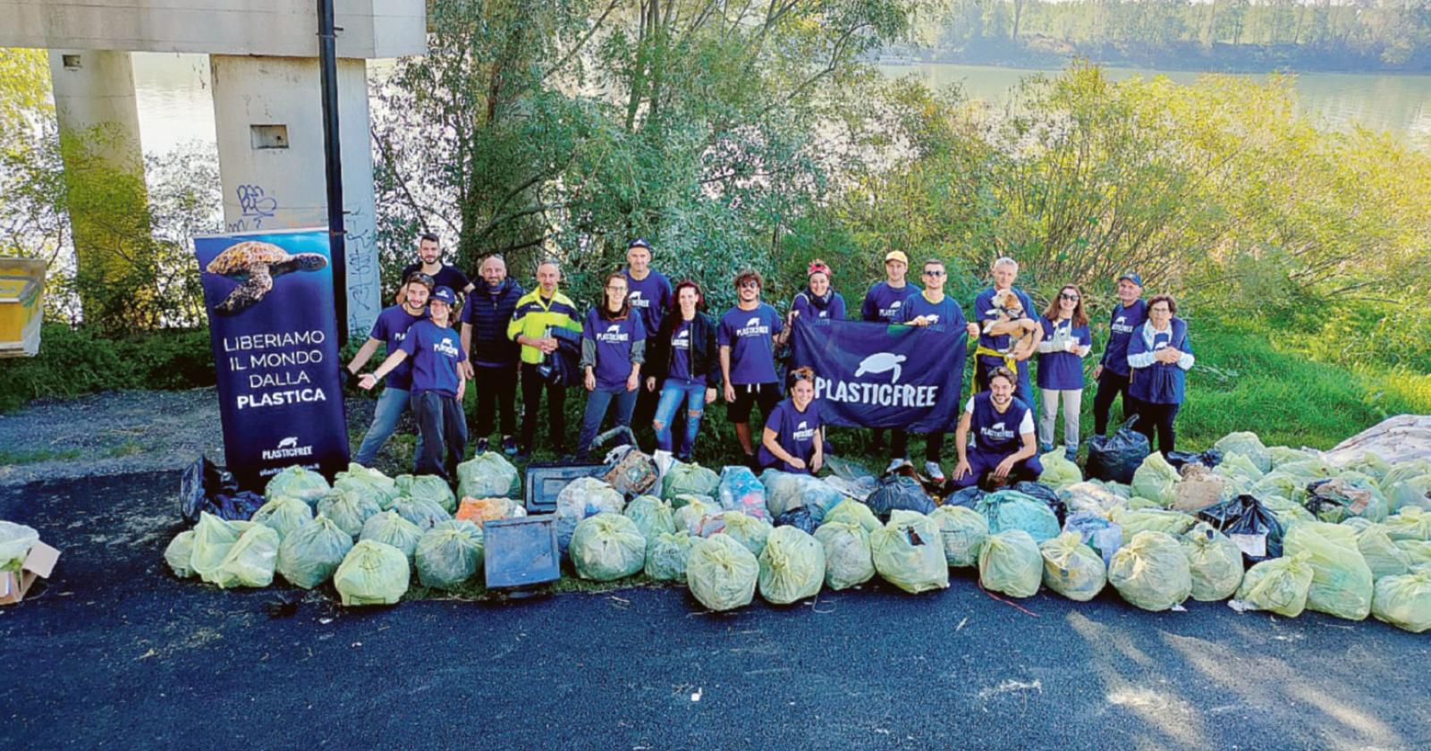 Plastic Free ripulisce l&rsquo;argine