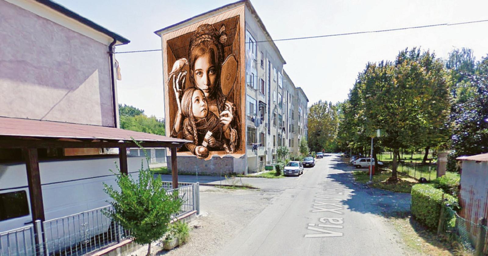 Un murales in borgo XXV Luglio