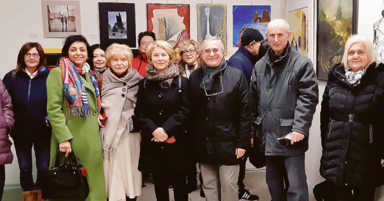 Il Natale a Rovigo nei  quadri in piazza Annonaria