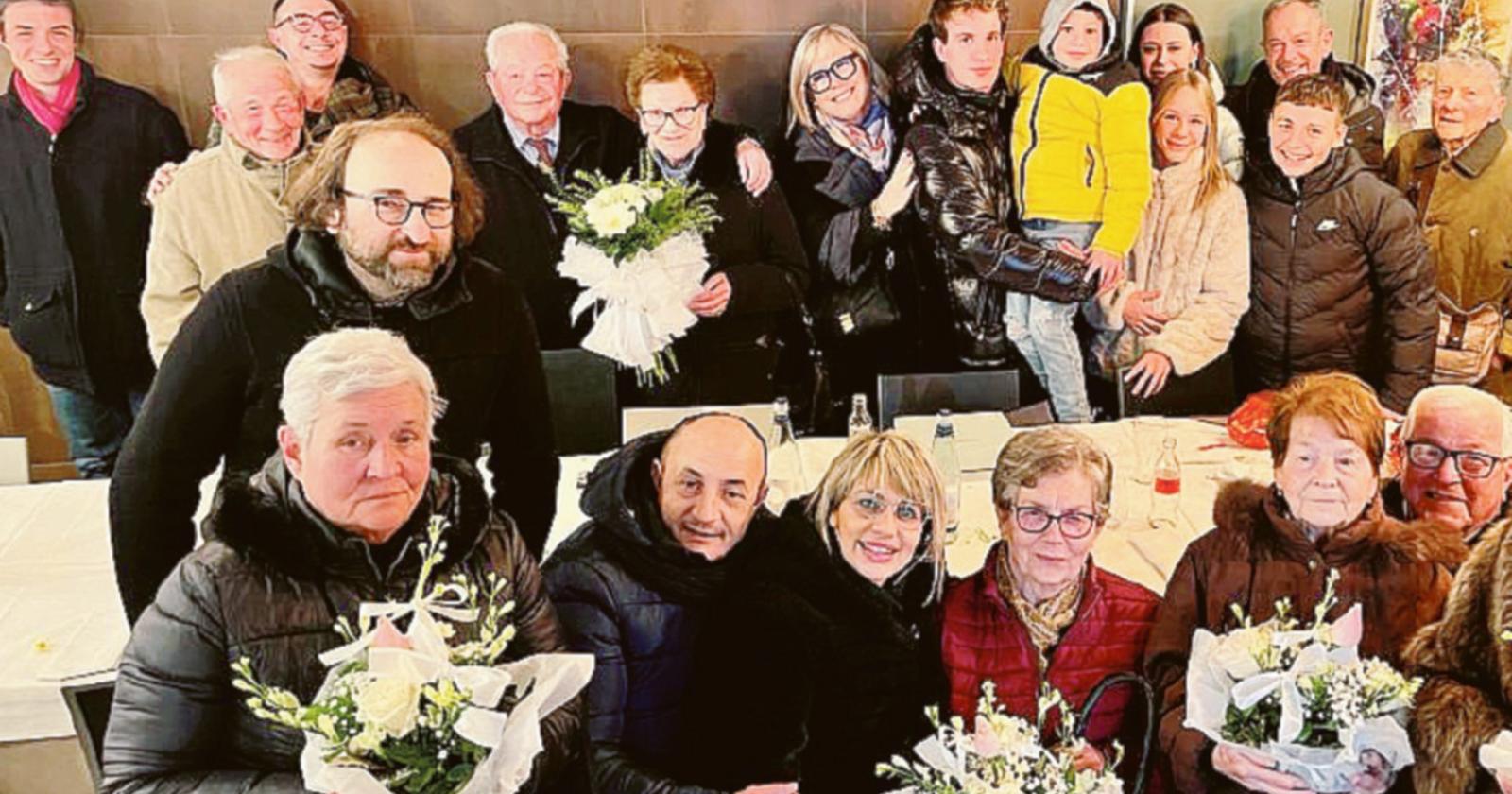 Nozze di diamante e festa per Pietro e Diva