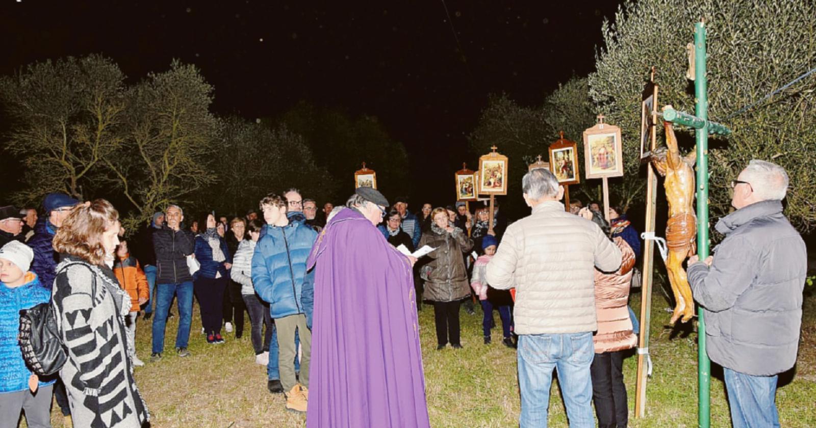 Una via Crucis tra gli ulivi