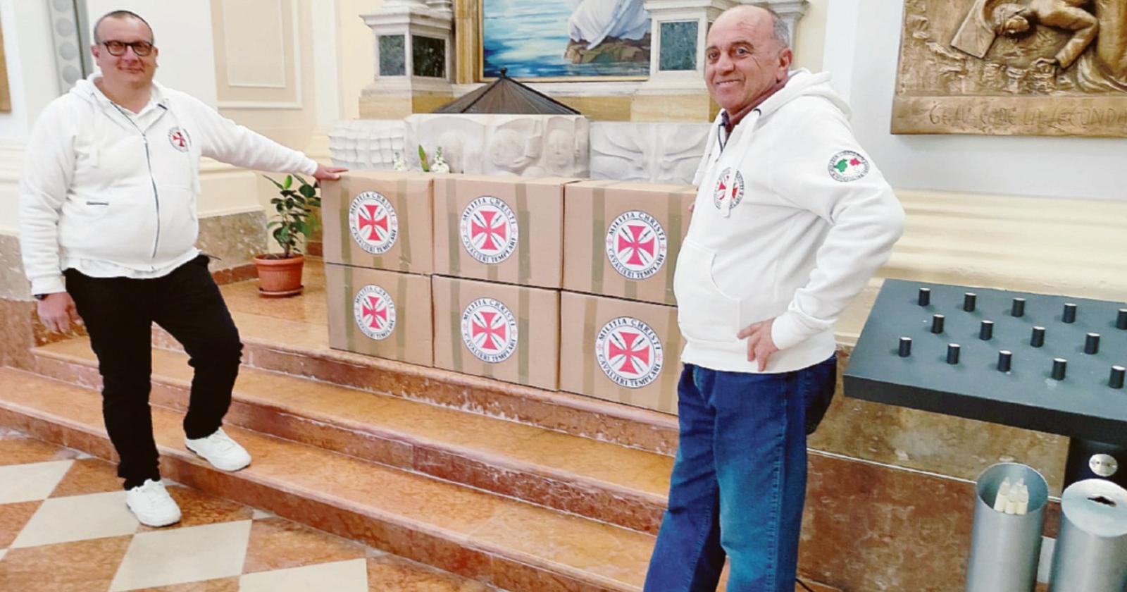 Dai Templari, pacchi dono per le famiglie povere