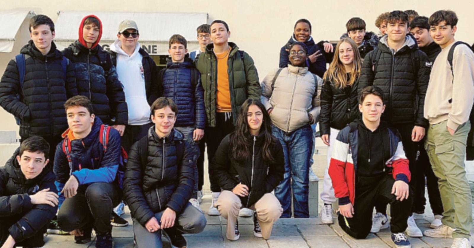 Gli studenti dei geometri al cospetto di Palladio