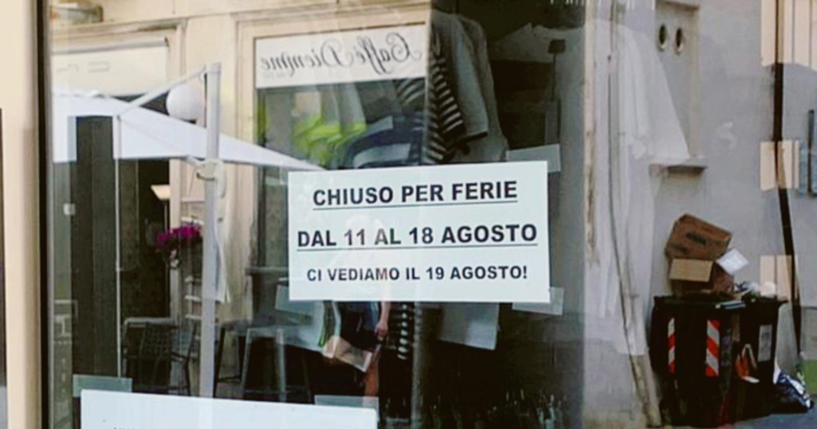Ferragosto: chi chiude e chi no