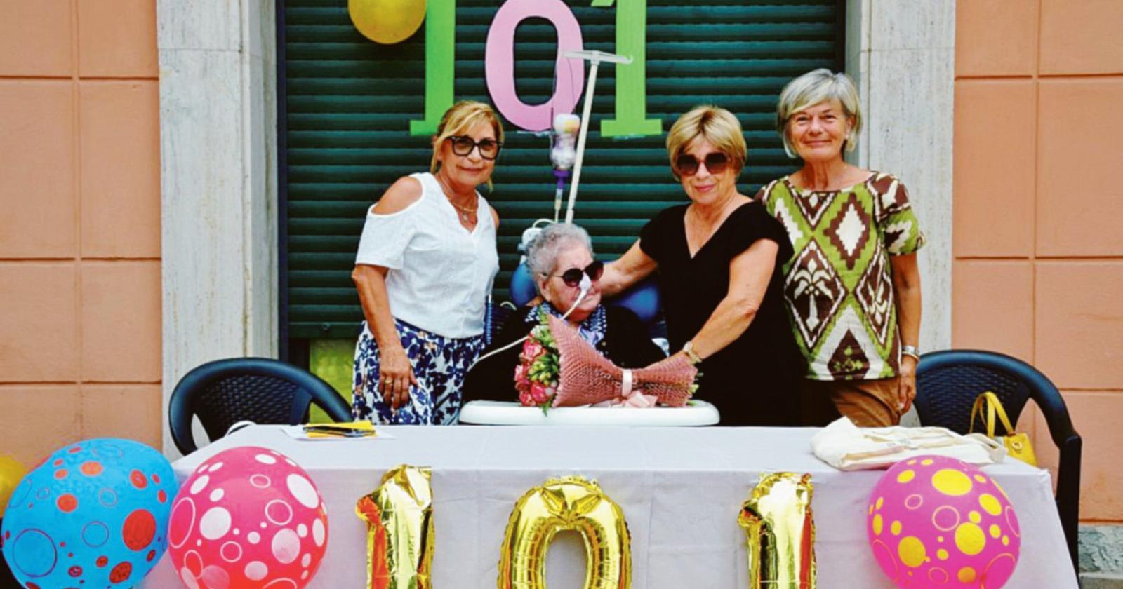 Assunta spegne 101 candeline