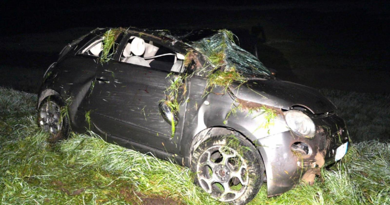 Vola fuori strada lungo l’argine del Po, automobilista resta seriamente ferito