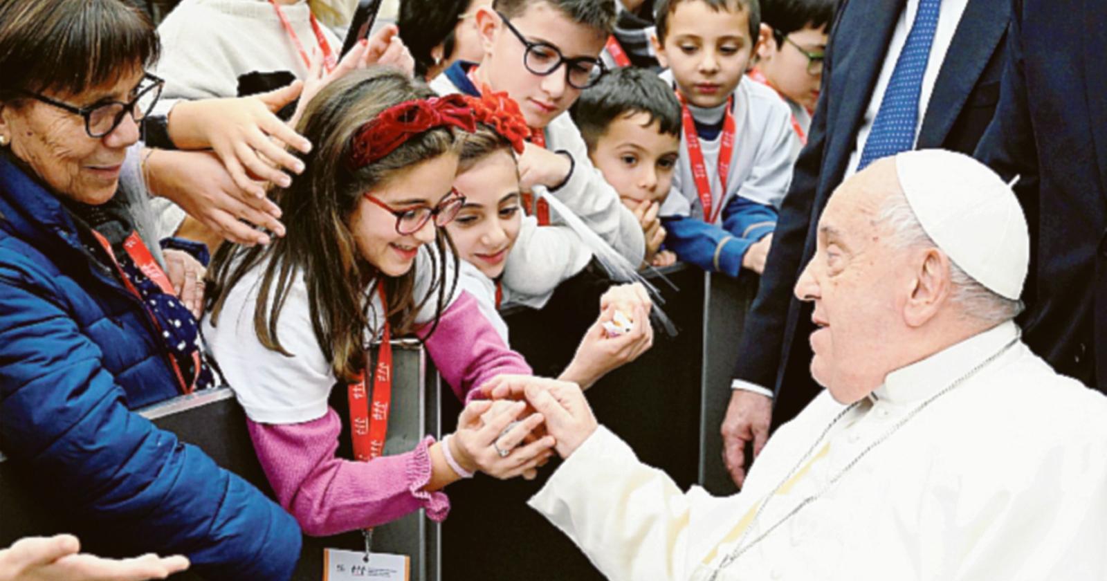 Volontari a tu per tu con il Papa