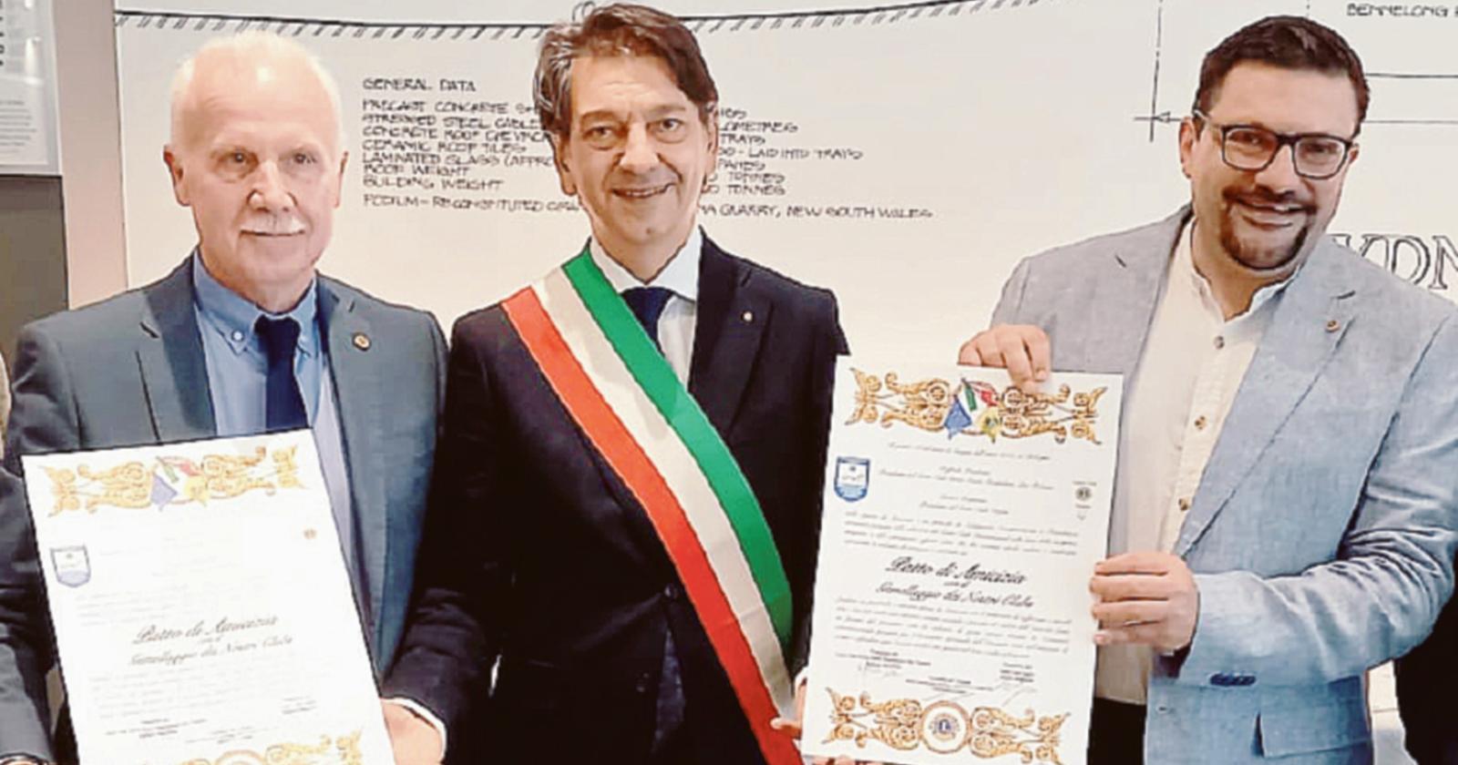 Patto d’amicizia tra i Lions