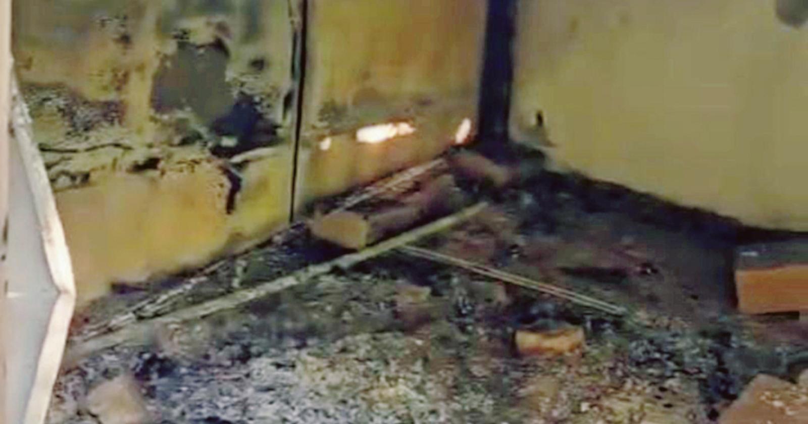 Folle raid con fiamme e diserbante