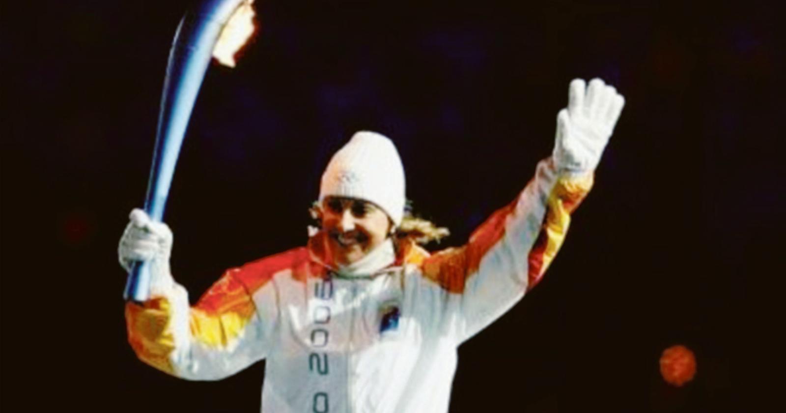 Il passaggio della torcia olimpica