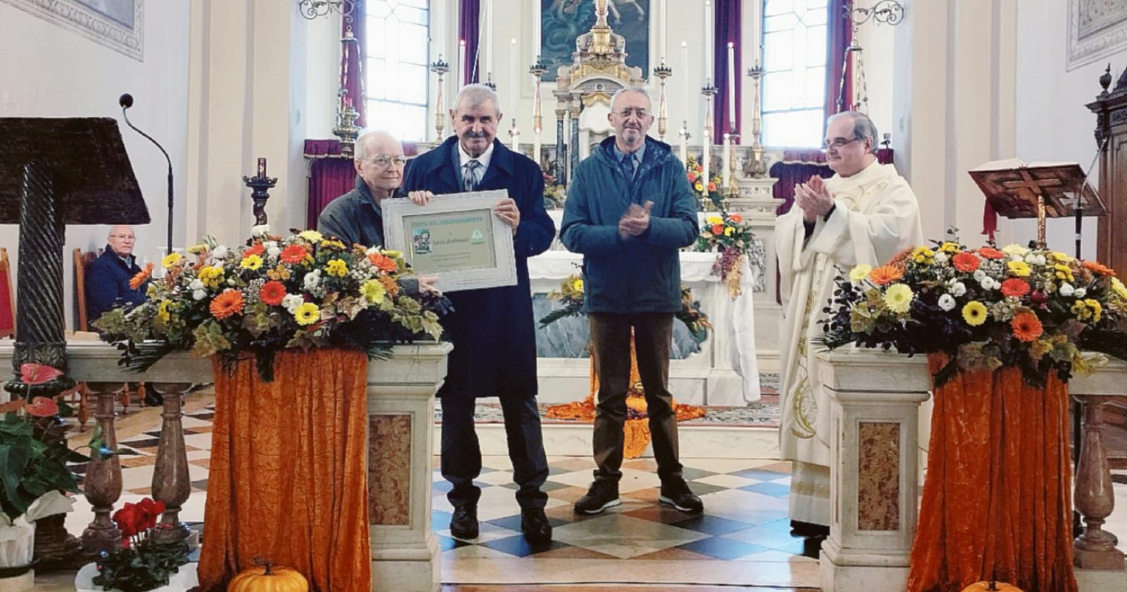 Zerbinati premiato a Villafora