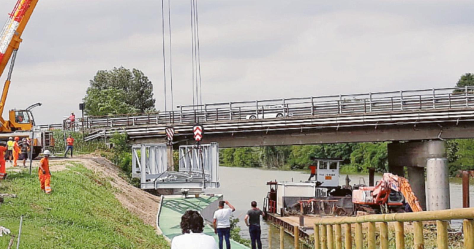 Il cantiere sul ponte slitta